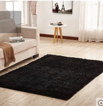 Black Fluffy Soft and Tender Carpet